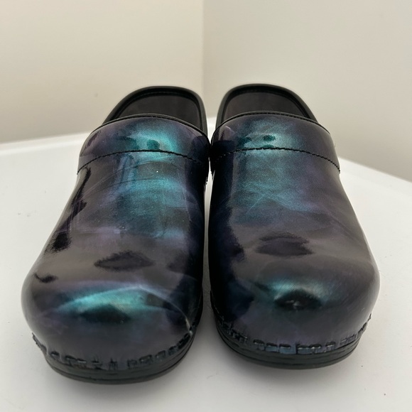 Dansko XP Patent Leather Clogs Teal Blue Size 5.5 - 6 US 36 EU - Picture 4 of 15